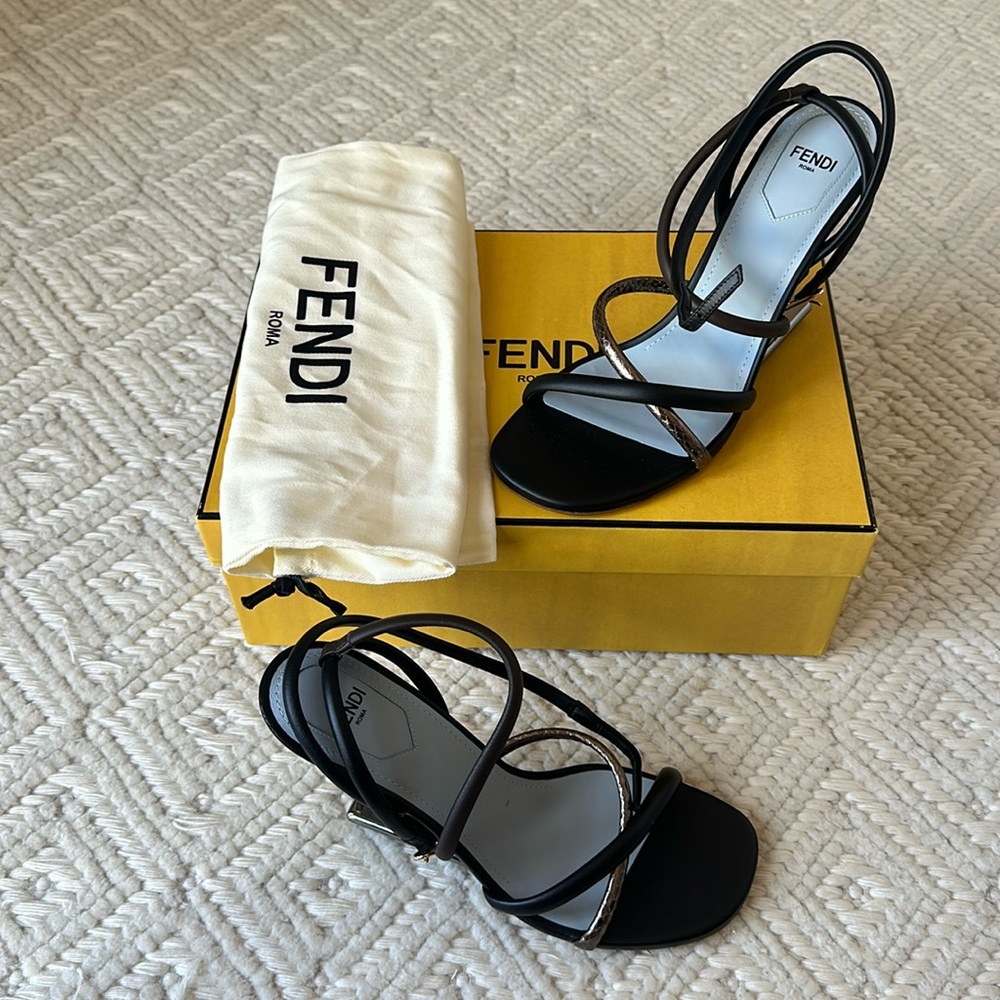 Brand New, Fendi First women’s heel wedges, size 38. Includes box and dust bags